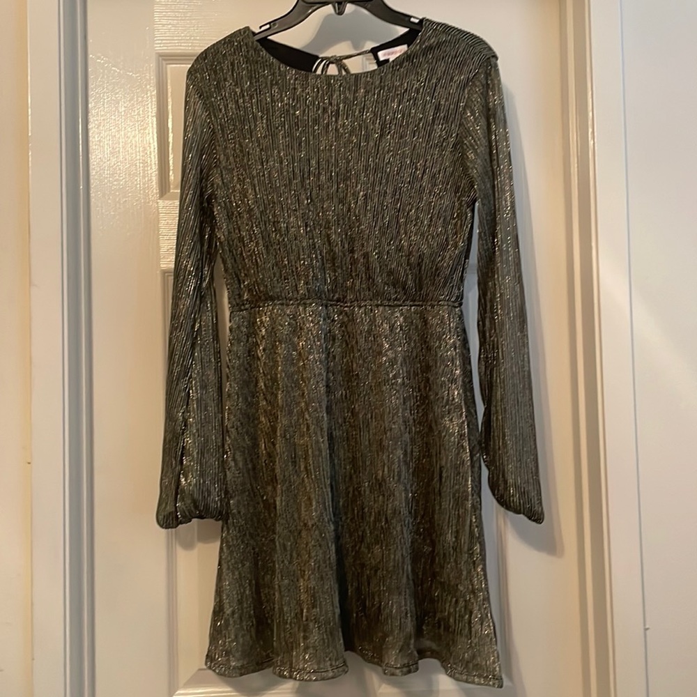 Cocktail Gold Metallic Dress Size Small